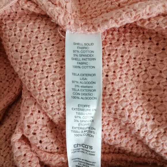 Chico's Women's Orange Tilt Zip Up Jacket Size 2 (L) - Picture 6 of 6